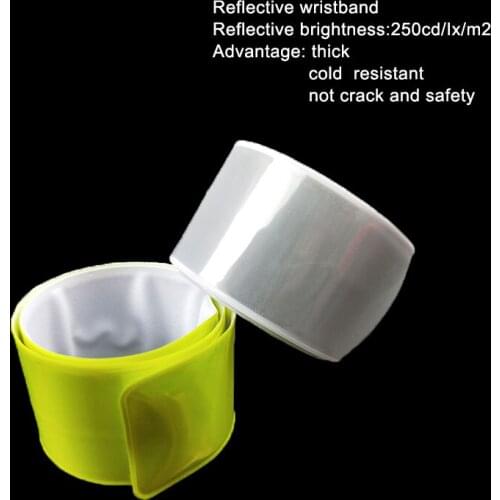 30CM MEILITE 250 candle lights Reflective Wristband slap band bracelets armband for running riding safety visibility