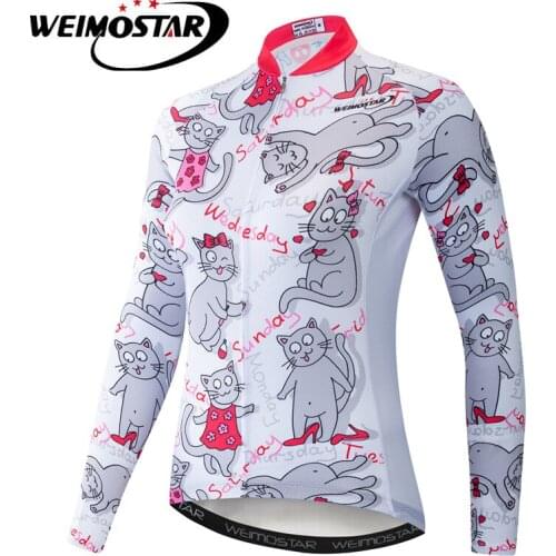Weimostar Cycling Jersey Long Sleeve Autumn Women Mountain Cycling Clothing Breathable Bicycle Wear Spring Road MTB Bike Jersey