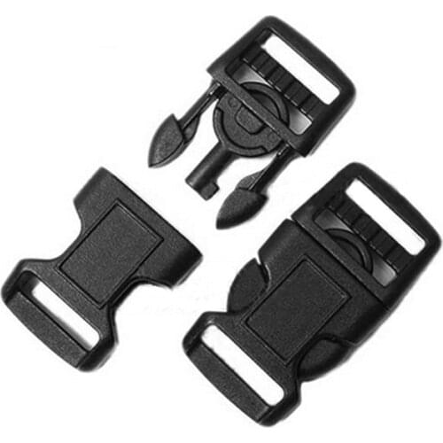 10pcs/Pack 5/8"(16mm)Plastic Side Release Buckle With Key Locking Pin Paracord Bracelet Tactical Backpack EDC Outdoor Kits