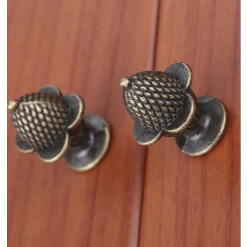 2Pcs Antique Cabinet Handle Knob Furniture Handle Strawberry Knob And Handles Zinc Alloy Door Cupboard Drawer Kitchen Pull Knob