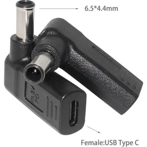 Dc Power Adapter Plug Converter USB Type C Female to 6.0x4.4mm 6.5*4.4mm Male Dc Connector Jack Tip for Sony Viao Laptop Charger