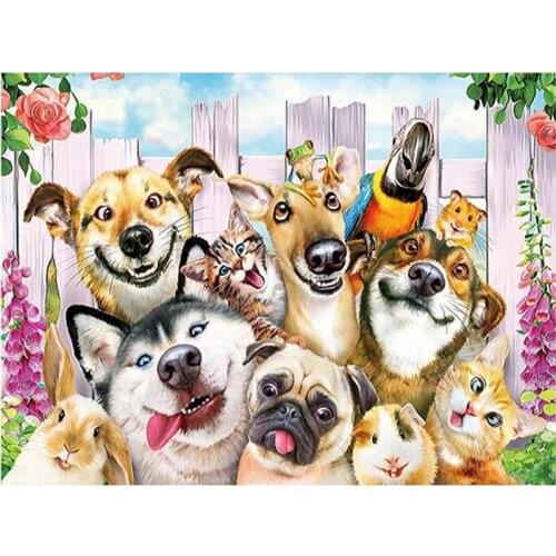 5D Diy Grimace Dog Diamond Painting Animal Cartoon Children Round Full Drill Nouveaute Mosaic Embroidery Cross Stitch Decor Gift