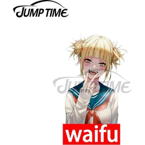 Jump Time 13 x 6.4cm For Anime Bokuno Hero Academia My Hero Academia Himiko Toga Car Stickers and Decals Waterproof Car Wrap