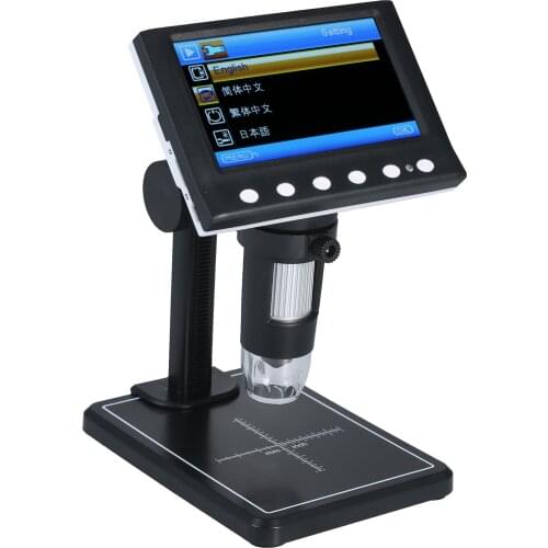 Digital Microscope 4.3-in 1000X Magnification LCD Microscope Portable Microscope Video Camera Microscope 8 Adjustable LED Light