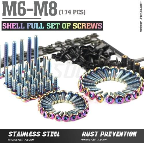 For 450XC-F 450XCR-W 450XC-W 450EXC 450EXC-R Universal CNC Motorcycle Fairing screws Bolt outer Hexangular Screw Nut