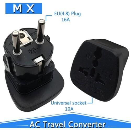 Germany France Indonesia South Korea 10A 16A 250V US UK swiss Italy Japan india Israel to EU travel adapter plug charger