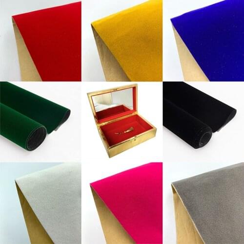 Flannel Fabric Self-adhesive Adhesive Cloth for Jewelry Box Drawer Sticker Decor DIY Home Textile Craft 20x15/20x148/40x148cm