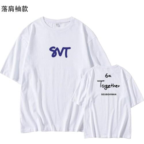 SEVENTEEN Merch Six Anniversary T-Shirt 2D Logo 100% Cotton Kawaii Summer Short Sleeve Shirt for Men and Women Streetwear