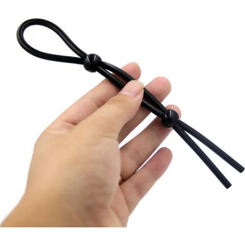 Adjustable Penis Ring Rope Reusable Cock Rings Silicone Ejaculation Delay Scrotum Ring Adults Men Sex Toys Male Lasting Cockring