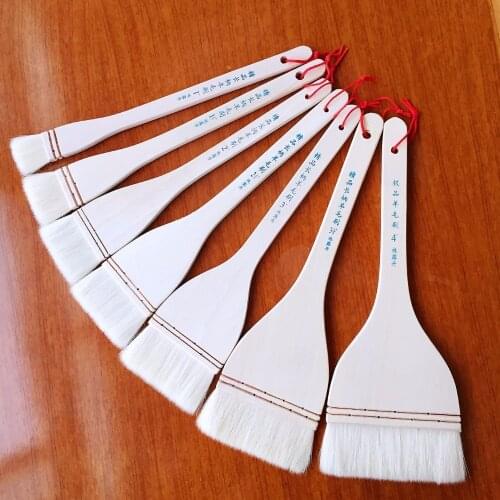 2pcs or 7pcs Wool watercolor brushes high quality long handle Watercolor Gouache paint big brush pen art supplies
