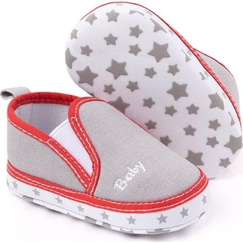 Classic Canvas Newborn Toddler Baby Girls Boys First Walkers Letter Embroidered Classic Shoes Loafers Casual Soft Shoes