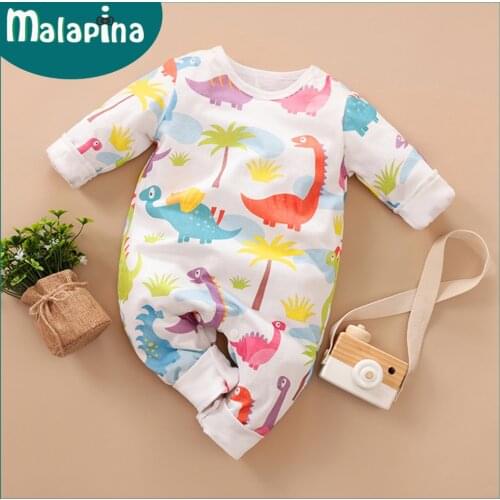 Malapina Newborn Baby Boy Girl Romper Long Sleeve Clothes Colorful Onesie Jumpsuit Infant Cotton Outfit Baby Toddler Costume