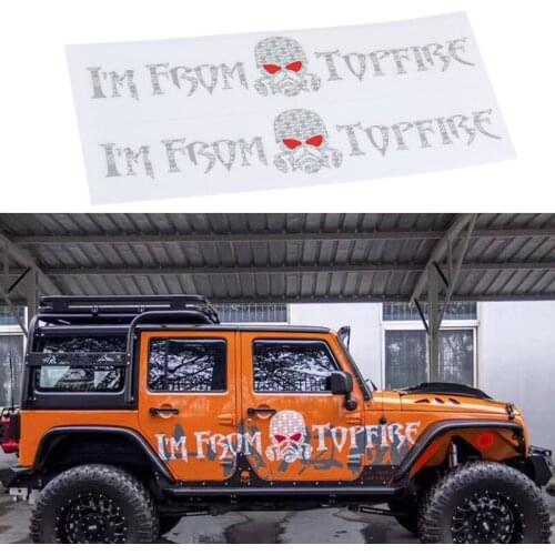 RC Car Stickers TOPFIRE Logo Decals Tail Rear Side For 1/10 JEEP Wrangler RC4WD Crawler Off-Road Vehicle Modified Body Sticker