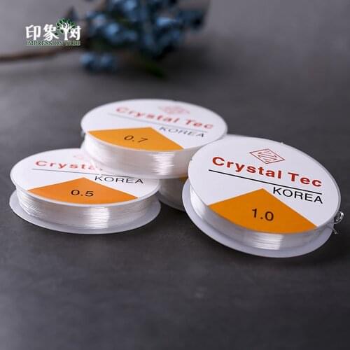 0.5/0.7/0.8/1.0MM Spool Round Corss-Section Crystal Clear Stretch Elastic Beading Wire Cord String Thread DIY Jewelry Making 401