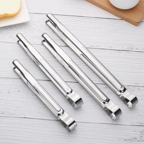 Stainless Steel Barbecue Grilling Food Clip Kitchen Cooking Ice Cube Tongs Tools Accessories BBQ Tools