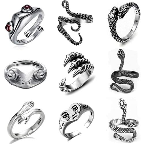 Retro Dragon Claw Ring For Men Women Unisex Adjustable Animal Rings 2021 New Punk Mens Jewelry Accessories Party Gift bijoux