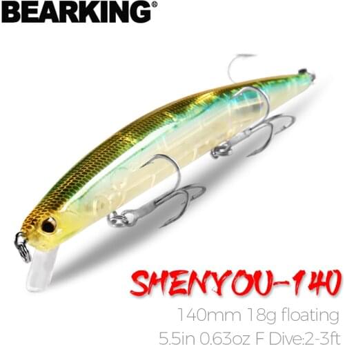 Retail 2016 good fishing lures minnow,quality professional baits 14cm/18g,bearking hot model crankbaits penceil bait popper