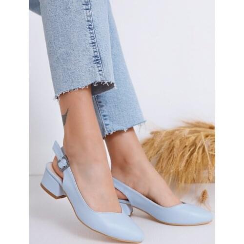 Valentina Heels Bebe Blue Skin Shoes