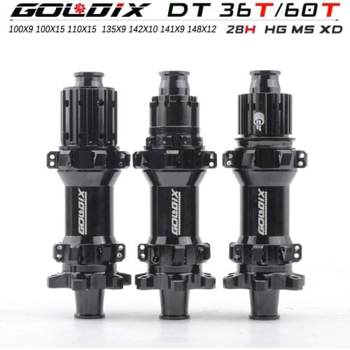 Bicycle Hub 28 Hole MTB Bike hub DT 36T 60T Ratchet Hub Straight pull Disc Central Lock 110*15/148*12/Boost HG/XD/MS Bike Hubs