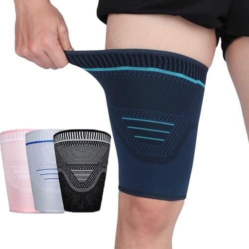 1Pcs Knitted Compression Leg Sleeve Thigh Sleeves Brace Hamstring Support Upper Leg Sleeves For Running Sports Support