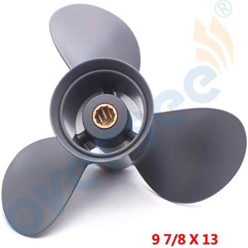 9 7/8X13 Pitch Aluminum Outboard Propeller For Honda 25-30HP 58130-ZV7-013AH
