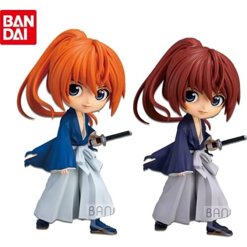 Bandai Genuine Q Posket Rurouni Kenshin Limited Edition HIMURA KENSHIN Anime Action Figure Collectible Model Ornaments Toys