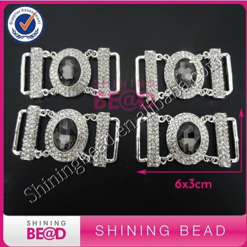 FREE SHIPPING,Customized Glass Rhinestone Bikini Connector / Buckle For Swimming Wear,Fashionable Crystal Bikini Connector