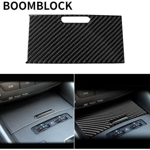BOOMBLOCK Carbon Fiber Sticker for LEXUS IS250 300 350C 2006-2012 Car Storage box Cigarette Lighter Panel Trim Cover Accessories
