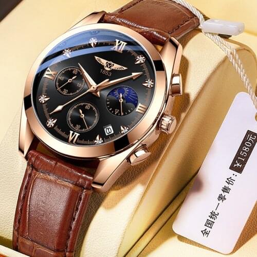 2021 New Mens Watches Multifunctional Sport Clock Waterproof 6 needle Automatic Date Quartz Watch For Men Relogio Masculino