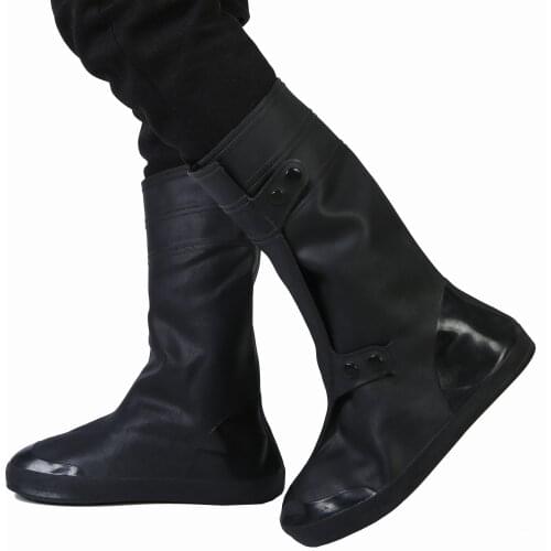 PVC Rainproof Shoes Cover Men Women Winter Snow Boots Waterproof Thick Non-Slip Wear-Resistant Bottom High Tube Rain Bota Cases