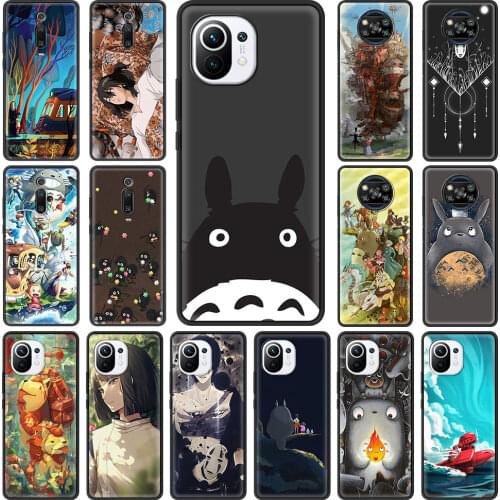 Anime Totoro Spirited Away Ghibli Phone Case for Xiaomi Mi Poco X3 NFC M3 F1 10T 9T Pro Note 10 A2 8 Lite 5G 11 CC9 9 11 Cover