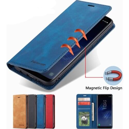 Magnetic Case For Samsung Galaxy S8 S9 Plus Cover Luxruy Wallet Flip Leather Phone Case On Coque Samsung S 8 9 S8plus S9plus Bag
