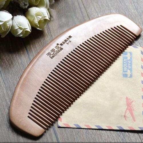 Natural Peach Wood Combs Close Teeth Anti-stat Head Massage Hair Care Wooden Styling Tool Hairbrush Beauty Accessories Hair Comb