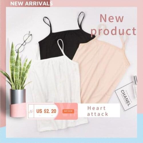 Summer Sexy Camisoles Women Crop Top Sleeveless Shirt Sexy Slim Lady Bralette Padded Tops Strap Skinny Vest Camisole