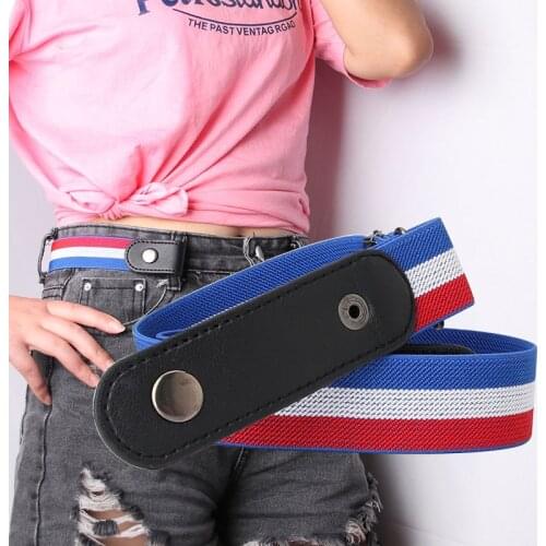 2021 Hot Mens And Womens Invisible Belt Without Buckle Seamless Lazy Belt Wild Elastic Elastic Jeans Belt Decoration Ins Wind