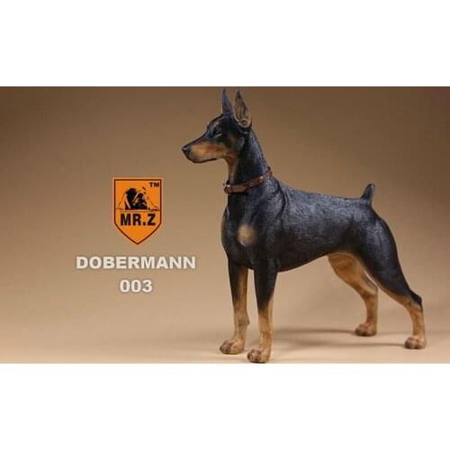1/6 animal police dog Doberman pet dog simulation model toy collection gift action figure scene decoration ornament collection