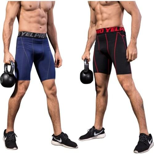 Mens Jogging Gym Shorts Mens Compression Legging Quick Dry Fitness Pants Gym Sport Shorts For Men Breathable Bottoms Sportswear