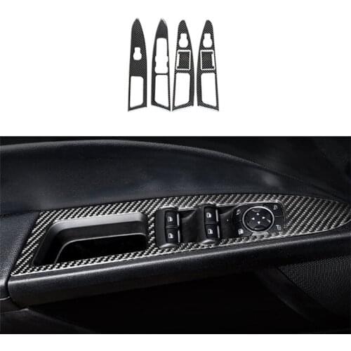 YOLU Carbon Fiber Car Window key panel Stickers Protection Decal Vinyl Decoration Fit for Ford Mondeo Car Accessories