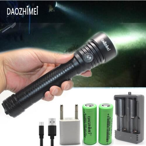 6000LM Professional Underwater Light Diving Light 3xXM-L2 Scuba Dive Torch Flashlight for Underwater 100M Hunting Lantern
