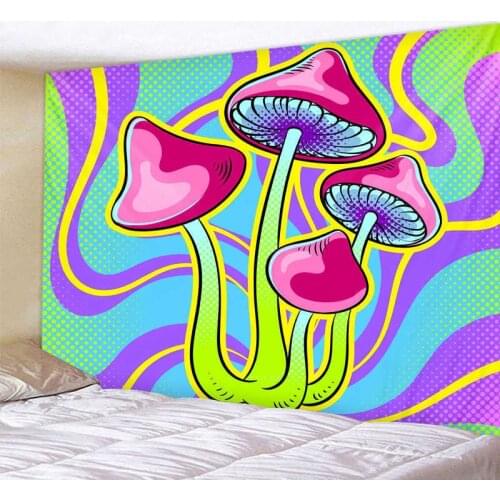 Psychedelic Magic Tapestry Wall Hanging Natural Luxury Gouache Landscape Tapestry Trippy Tapestry Art Home Wall Decor