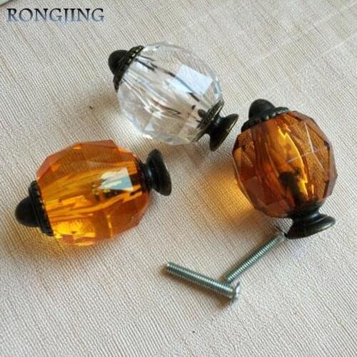 4pcs Acrylic Cabinet Drawer Knobs Antique Cupboard Handle Vintage Dresser Kitchen Cabinet Knobs Wardrobe Closet Pulls Shoes Box