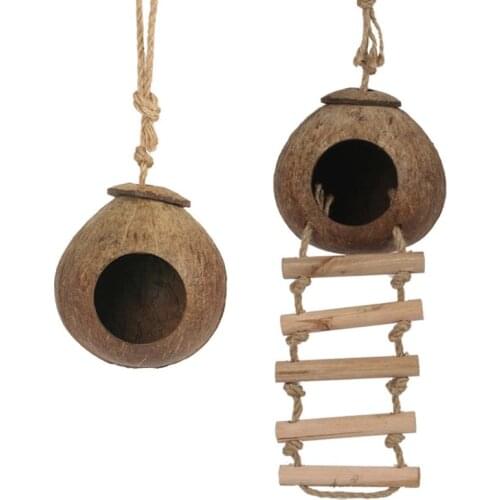 Coconut Shell Bird House Tiger Skin Pearl Bird Parrot Nest Nest Warm Anti-bite Bird Nest