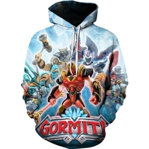 Game Gormiti Men Women Hoodies Casual Hip Hop Streetwear Long Sleeves Sweatshirts Boys Girls AutumnTops Coats