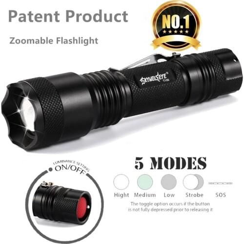 Military Weaver Mount Adjustable XML T6 Tactical Hunting Torch Remote Switch 5000LM Picatinny Zoomable Rechargeable Flashlight