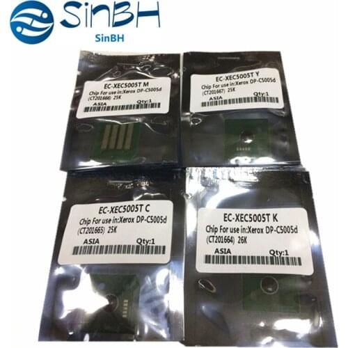 1Set X Cartridge Reset Chip C5005 Toner Chip For Xerox DocuPrint C5005d CT201664 CT201665 CT201666 CT201667 Toner Cartridge Chip