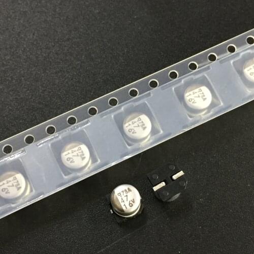 10pcs/100pcs 47uF 16V NIPPON NCC MVA Series 5x5.2mm 16V47uF SMD Aluminum Electrolytic Capacitor