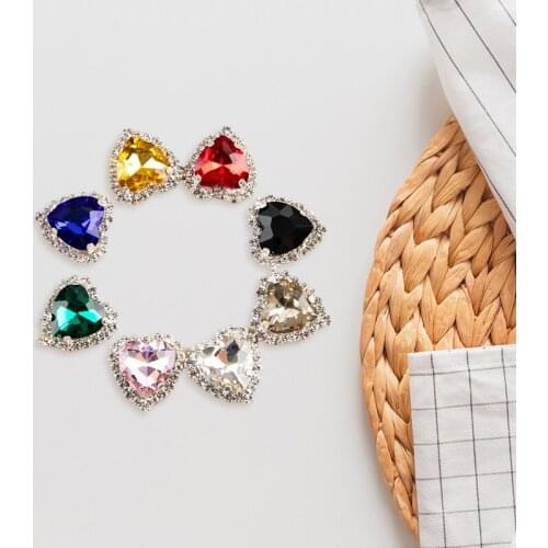10Pcs/Lot New Fashion12mm Diy Wholesale Price Wedding Dress Jewelry Accessories Rhinestone Fittng Mix Color
