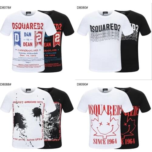 2021 Italian fashion trendy brand Dsqusred2 mens high-end printing short sleeve streetwear t shirt
