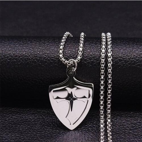 2021 Fashion Stainless Steel Cross Layer Necklaces Men Silver Color Catholic Chain Necklaces Jewelry collier homme XH304S03