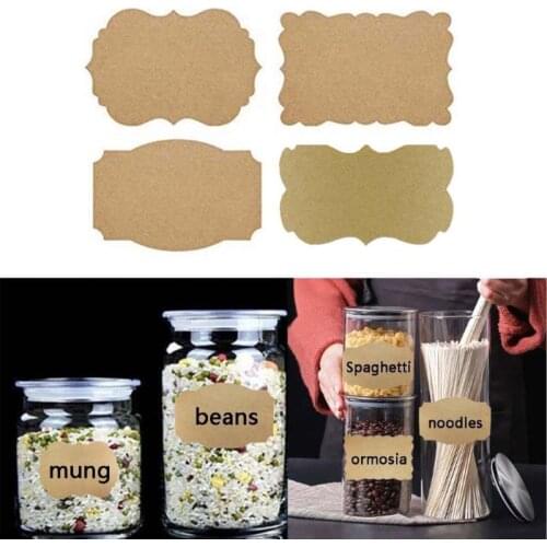 250pcs/roll DIY Blank Kraft Paper Adhesive Labels Handmade Sealing Stickers Baking Christmas Gift Tags for Jars Bottles